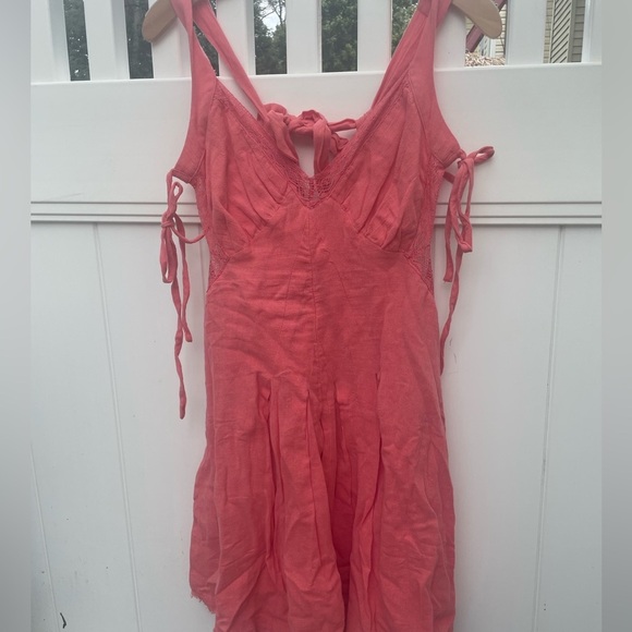 NWT Free People Vivi Mini Dress in Sugar Coral, Size Large - Picture 10 of 12